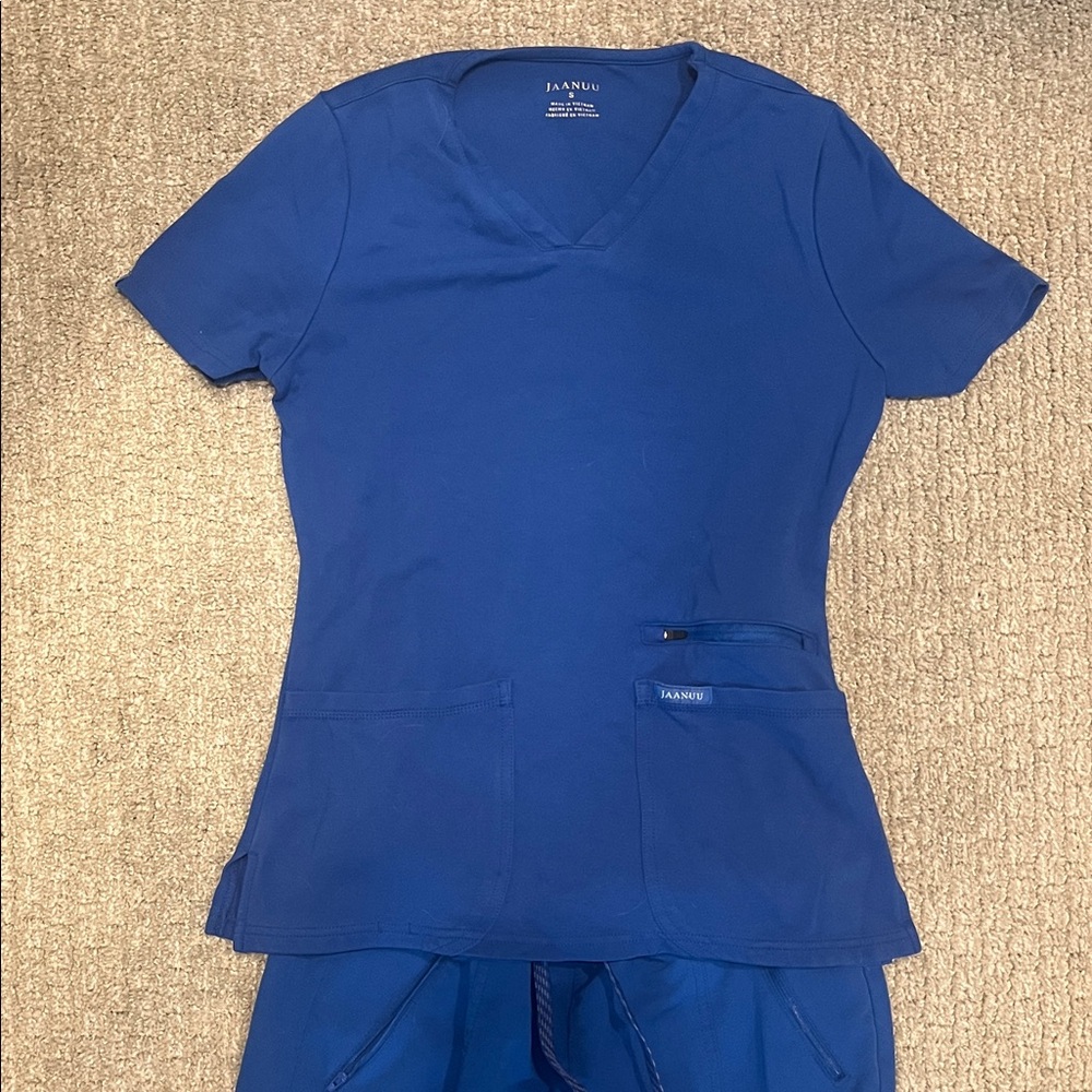 Jaanuu Royal Blue Scrub Set